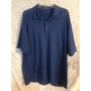 NIKE GOLF Blue Polo Shirt Size XL Mens Dri-Fit Short Sleeves Collared     Z